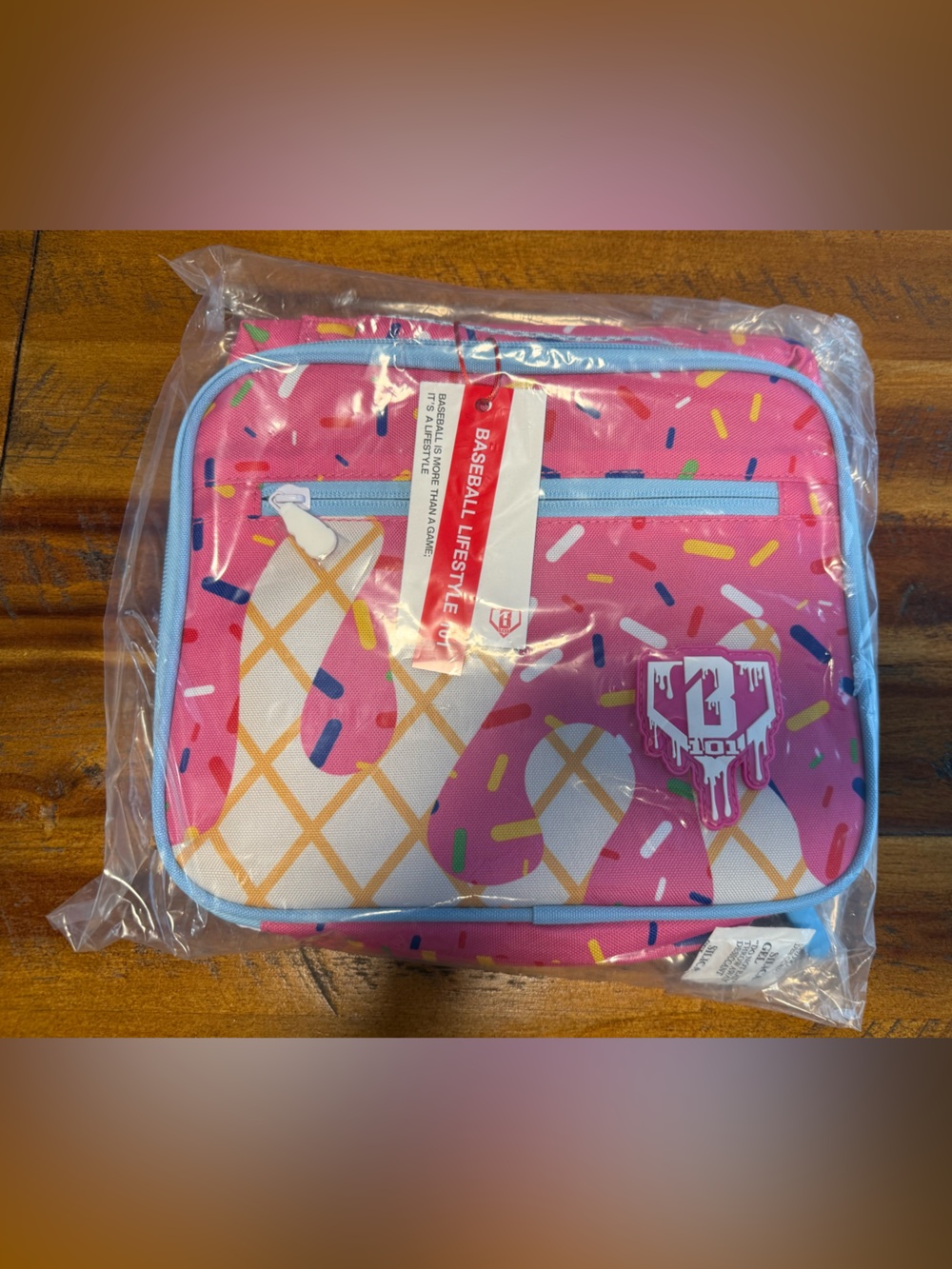 Baseball Lifestyle 101 Ice Cream Lunch Box Bag NWT